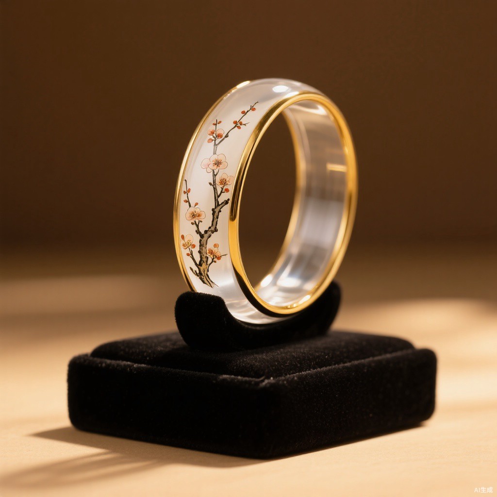 金镶内画水晶手镯