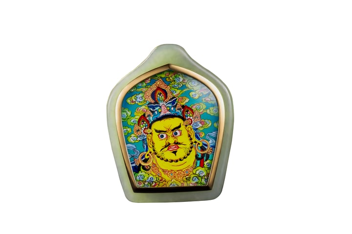 护法金刚金镶佛牌