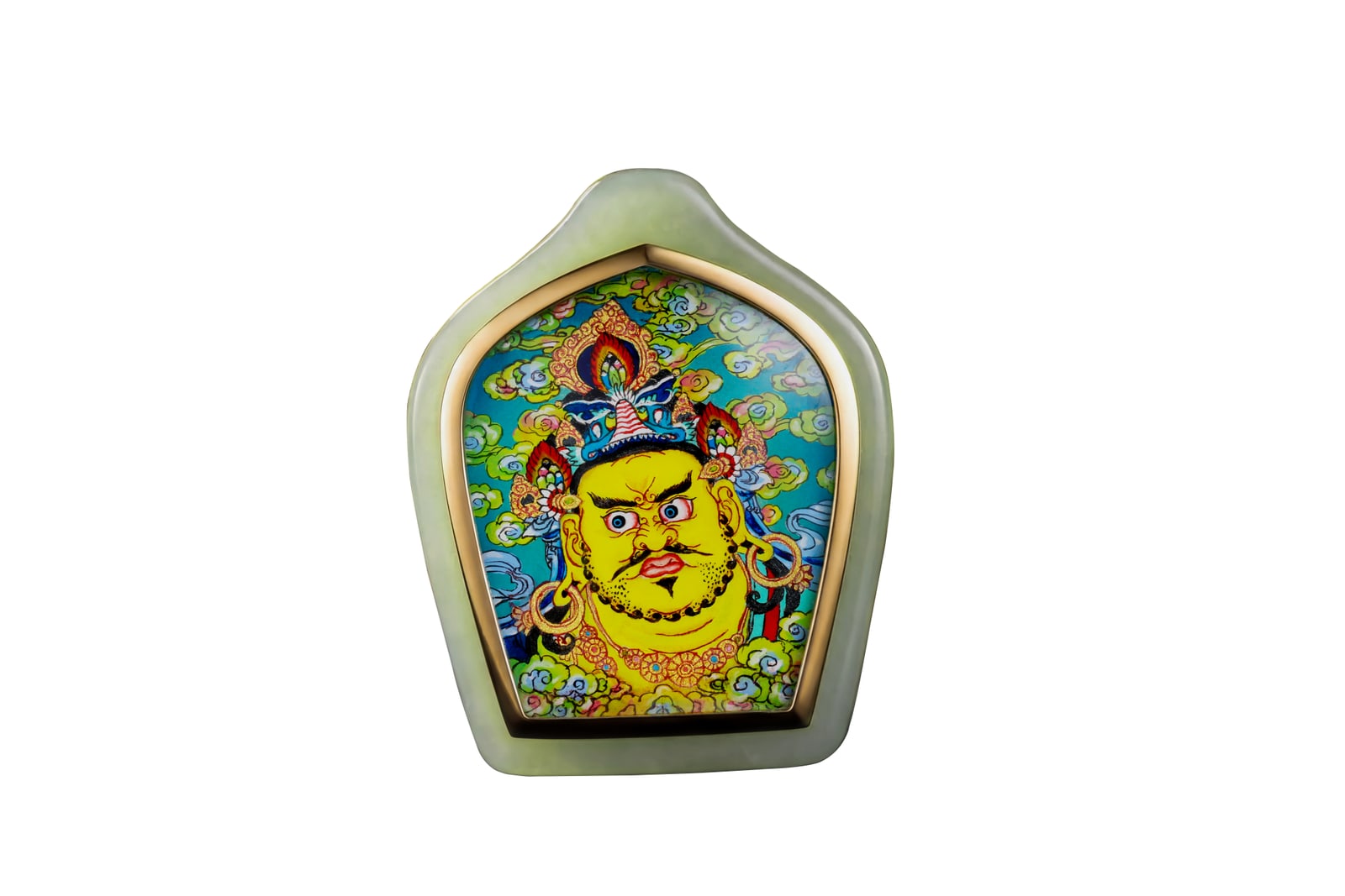 护法金刚金镶佛牌